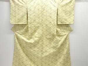 未使用品　抽象模様織り出し手織り紬着物